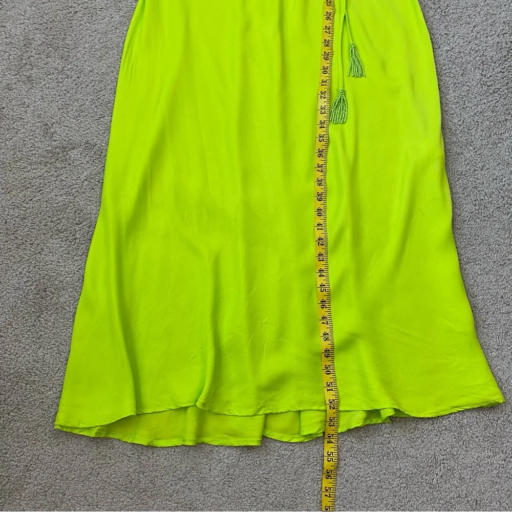 Farm Rio Lime Piping Cut Out Midi Dress L - Picture 12 of 12